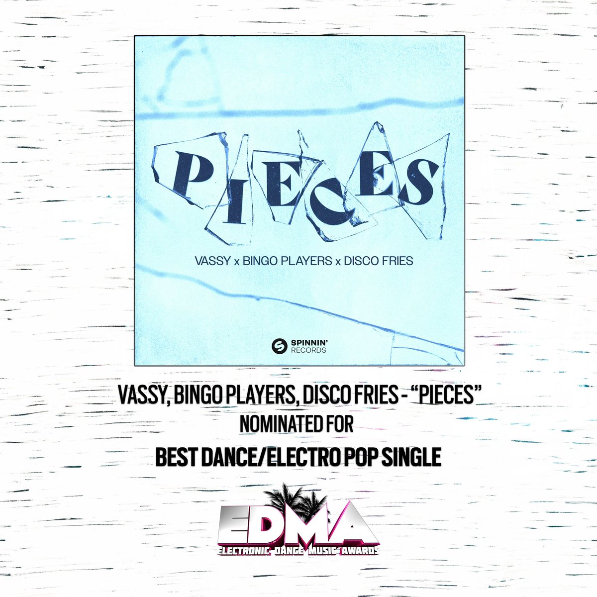 hysteriarecords's tweet photo. So proud of @bingoplayers to be nominated with @VASSY and @TheDiscoFries for "PIECES"!
If you want to support them, you can vote here: https://t.co/TbvCWiKruJ 

#vassy #bingoplayers #discofries #pieces #edmawards https://t.co/POQpxH63ec