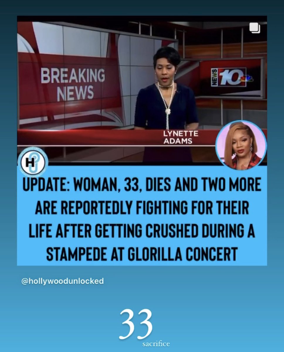 StormEllimac's tweet image. it’s always the 33 in the headline… smh  stop going to these concerts! 🙏🏽
