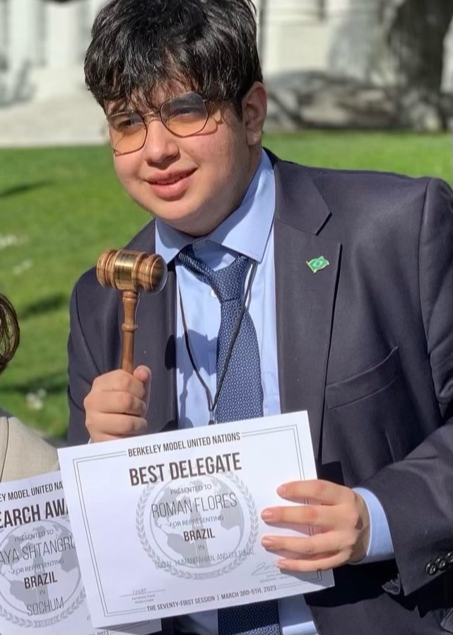 SenAlexPadilla's tweet photo. So proud of Roman for earning the Best Delegate and Research Awards at @berkeleyMUN this weekend together with his partner Maya. Congratulations to all the delegates who participated from throughout California and around the world. Diplomats in the making! https://t.co/TILfEkGT2p