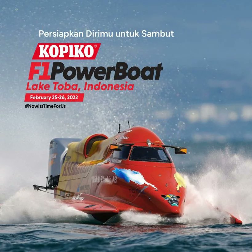 Bumn_Kdi_Rapi's tweet photo. #SobatBUMN, udah siapin apa aja buat nonton KOPIKO F1PowerBoat Lake Toba, Indonesia 2023 tanggal 25–26 Februari nanti? 👀

#F1PowerboatIndonesia https://t.co/NSsL7xqhnN