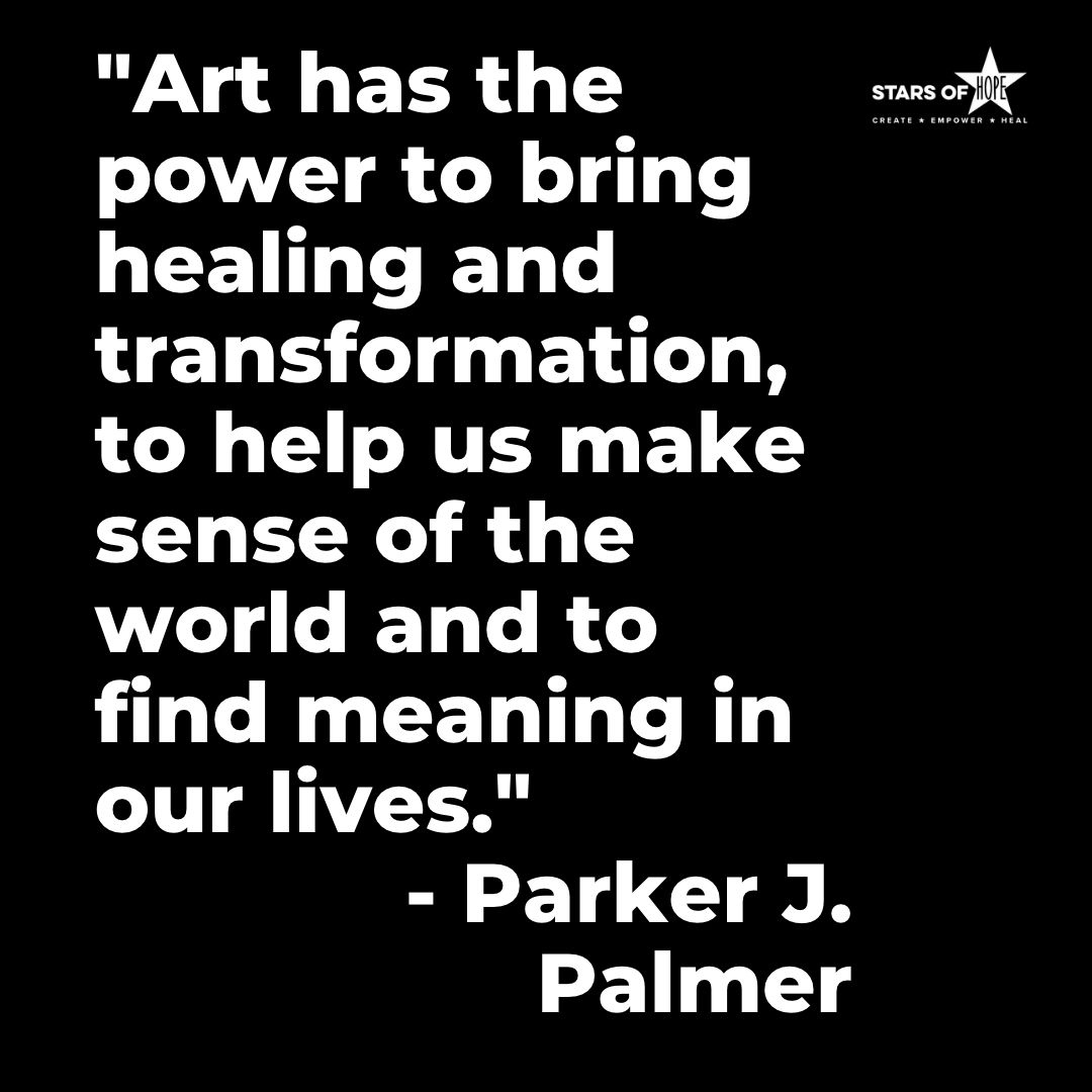 starsofhopeusa's tweet photo. Art can bring people together and create a sense of hope and healing. That's why Stars of HOPE is dedicated to using art to empower communities impacted by mass violence or natural disasters. #StarsofHOPE #ArtTherapy #HopeandHealing https://t.co/V70YNA7ndv