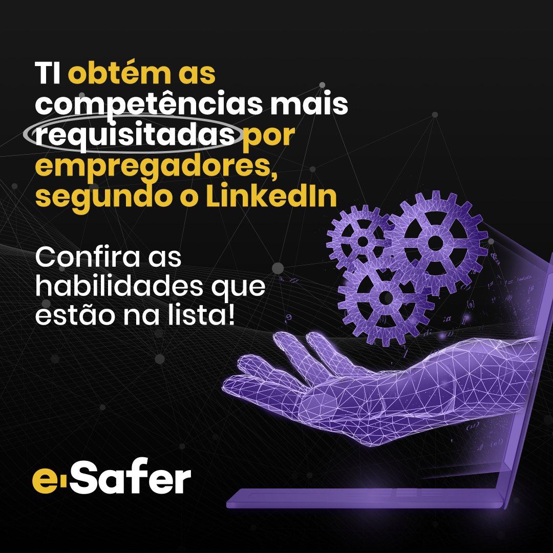 esaferdigital's tweet photo. Segundo a lista divulgada pelo LinkedIn, sobre as habilidades mais valorizadas pelos empregadores, a TI liderou a lista das dez principais competências gerais. 

Para conferir as habilidades citadas, acesse o post em nosso LinkedIn!

https://t.co/LU40xwOPEe

#profissionaisdeti https://t.co/q2iVMUEd6N
