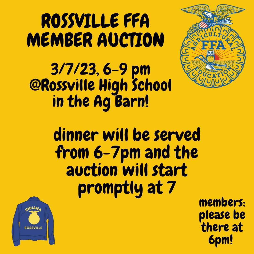 We hope you can join us at our Annual Member Auction 

members: if you can no longer attend, let Mrs. Need know ASAP!!