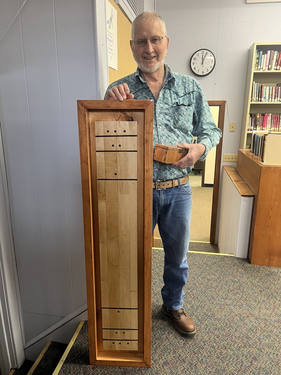 Thank you, Mentor Allen Beckman, for making Elgin Teammates Chapter a shuffle board!  He mentioned the oak in the middle came from old EPS gym floor!  Thanks for sharing your time and talents!  <a href="/MentorTeamMates/">TeamMates Mentoring</a> <a href="/WEPSTheBeak/">W-EPS: The Beak</a> <a href="/ElginPublic/">Elgin Public School</a>