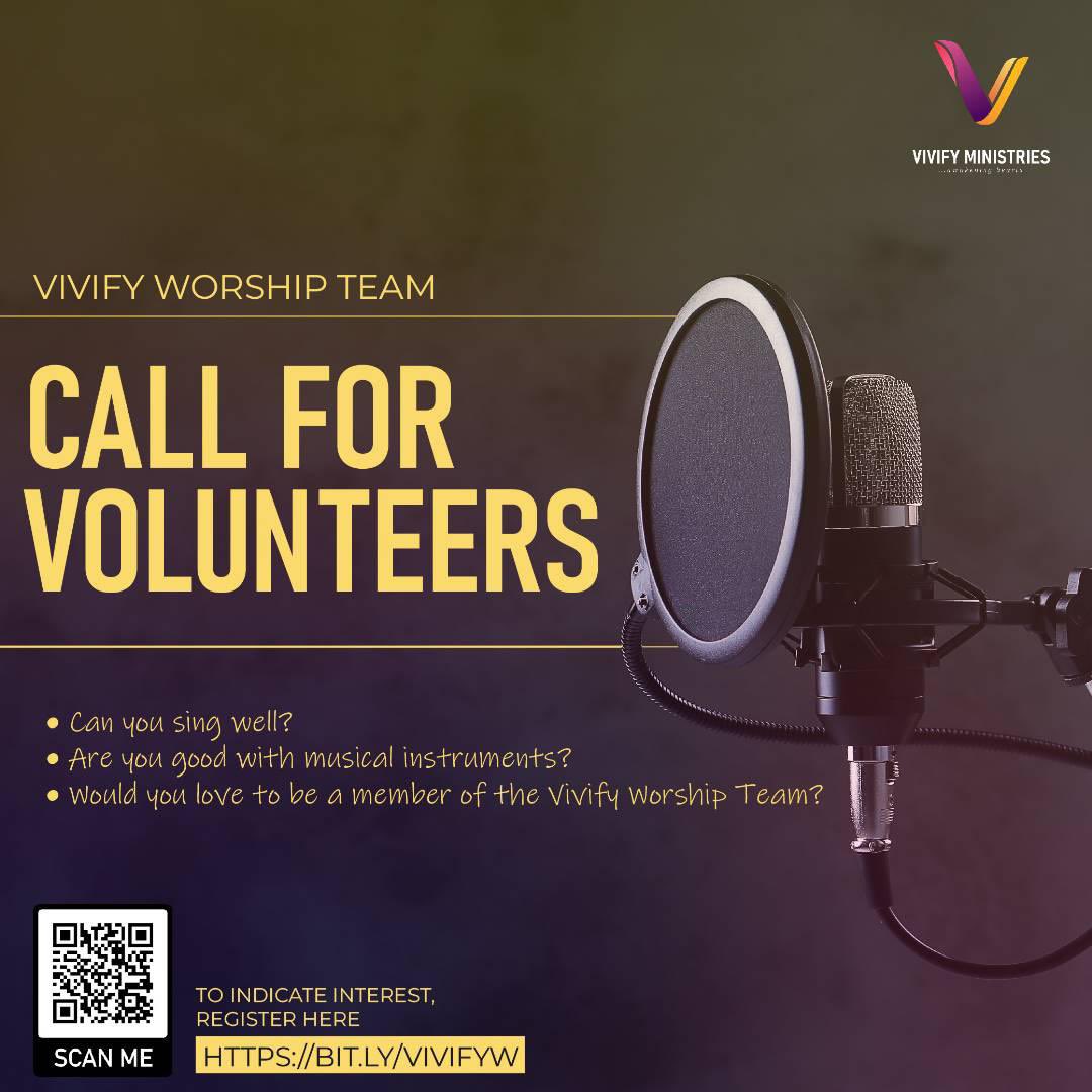 VivifyMinistry's tweet photo. It’s audition season and The Vivify Worship Team would love to have you!

• Can you sing well?
• Are you good with musical instruments?
• Would you love to be an integral member of a worship team?

Yes? Then this is for you. Let’s make great music together to worship our God. https://t.co/Oyc2mWQjcn