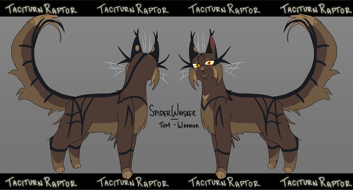 taciturnRaptor's tweet image. cringe is dead. I embrace my roots.

spider&apos;whisker. default and stylized.
He&apos;s captured my heart. 😻

#wcoc #warriorcats #warriorcatsoc #cat #art
