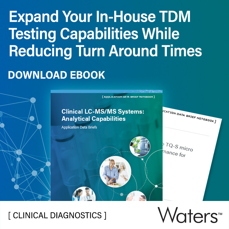 WatersCorp's tweet photo. With flexible workflows and expert support, you can increase your capabilities for TDM analysis. Explore efficient analytical solutions for your #clinicaldiagnostics laboratory in this eBook: https://t.co/pSxghGnTds
#Waters4Diagnostics #LCMS4BettterCare https://t.co/zxx4NzIguf