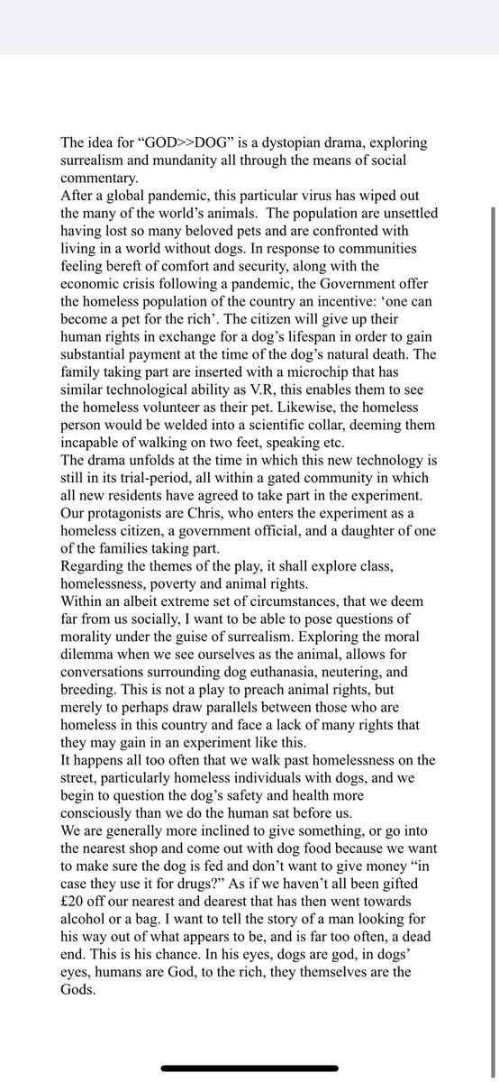 A brief kinda summary of what the play is about. 

Check it out and get back to me troops x