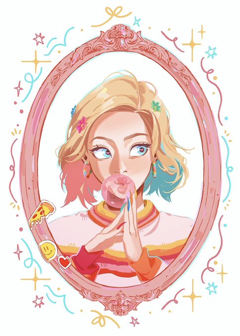 「blonde hair sparkle」 illustration images(Popular)
