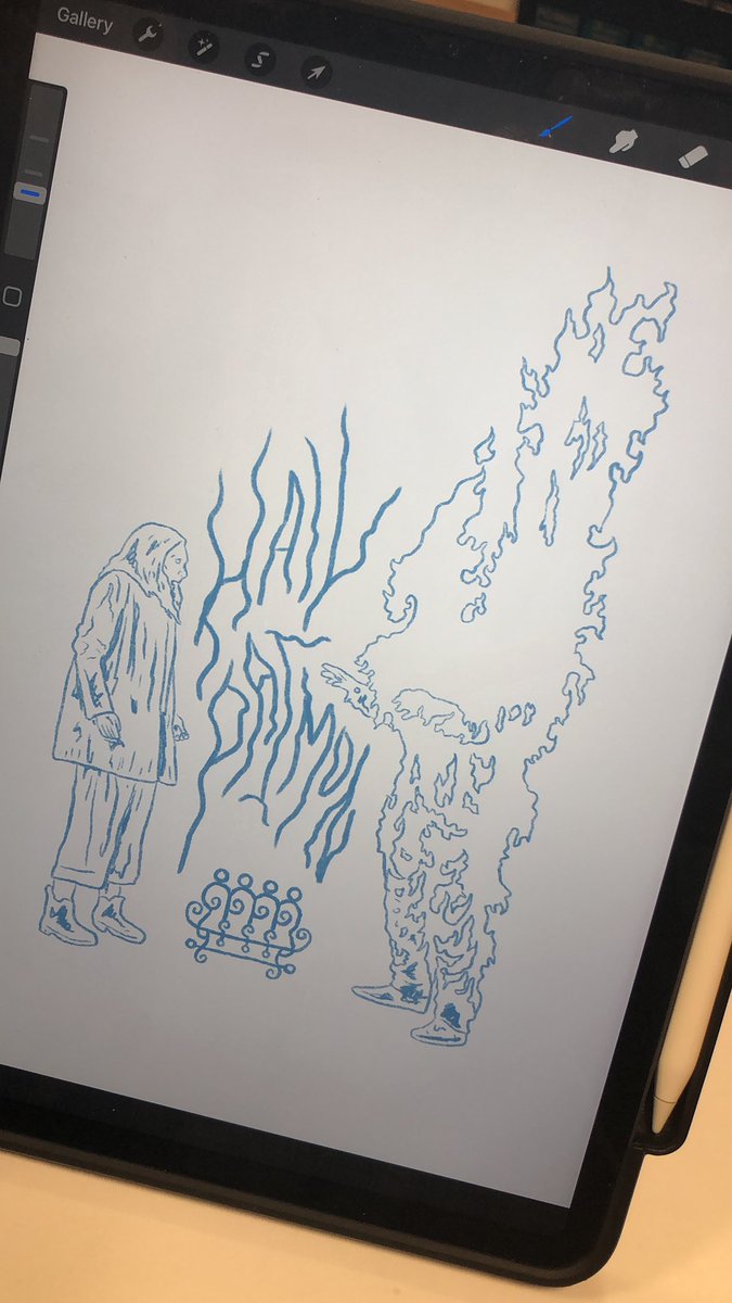 HappilyHaunted_'s tweet photo. #wip #hereditary #hailpaimon #demon #horror https://t.co/bQHdk601pO