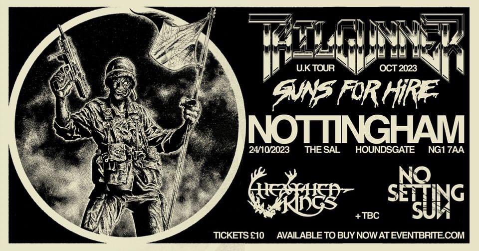 NoSettingSun's tweet photo. GIG ALERT ๐ฅ
Oct 24th we're joining TAILGUNNER on their Guns For Hire UK Tour with Heathen Kings at The Attic at Ye Olde Salutation Inn, Nottingham ๐ค๐ค๐ค
๐ https://t.co/5FJUZErz7R
#nosettingsun #hardrock #heavymetal #rockgig https://t.co/m5TAVljtTu