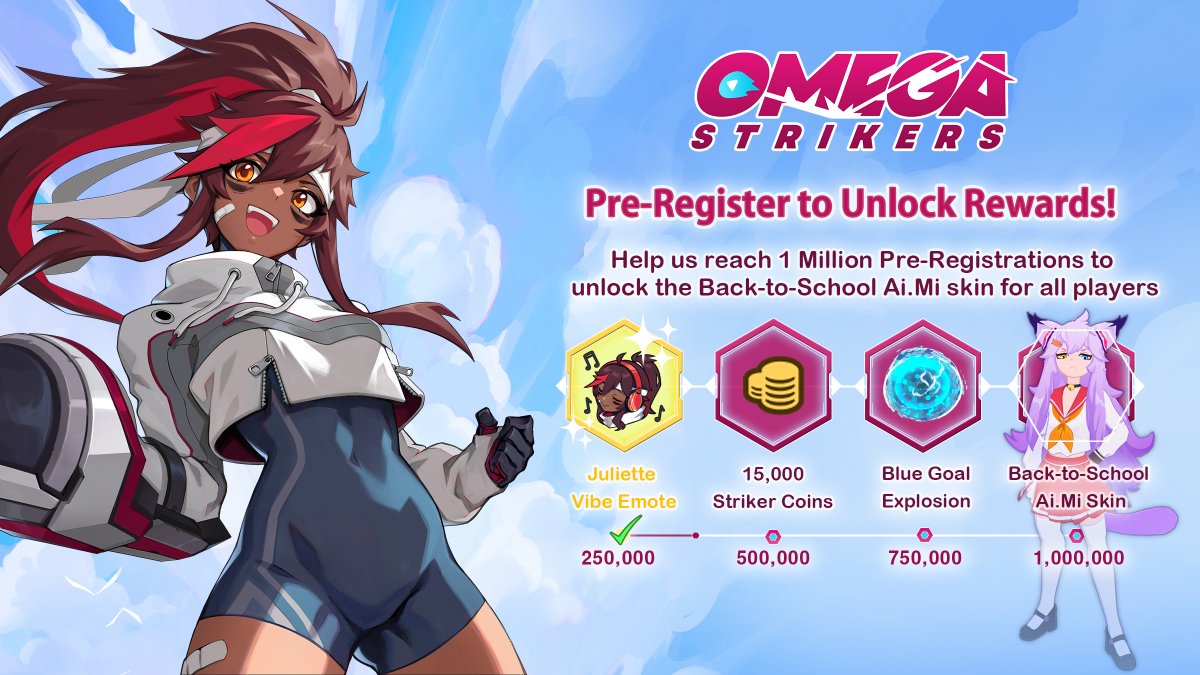 PlayOmega's tweet photo. We've hit our first milestone!!

We gotta pump up these numbers, these are ROOKIE NUMBERS.

pre-register here: https://t.co/fIexjiQskt https://t.co/cSyfMCjvu6