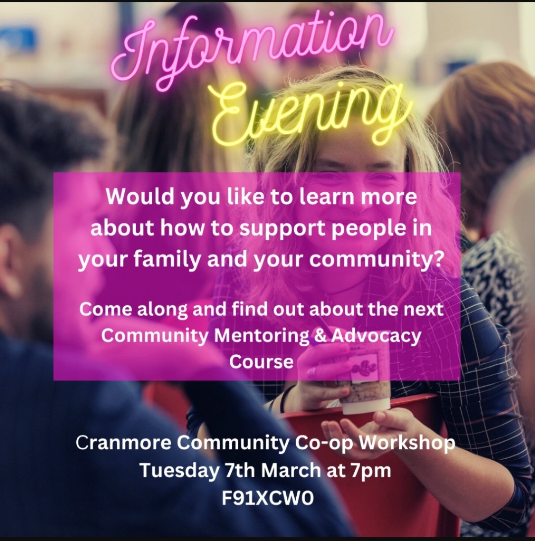 Come along to find out more, and have a say into how and when the next Community Mentoring & Advocacy Course gets delivered.
adultlearnersfestival.ie/events/communi… #ALF23 #CreateYourWorld @aontas @atusligo_ie @msletb