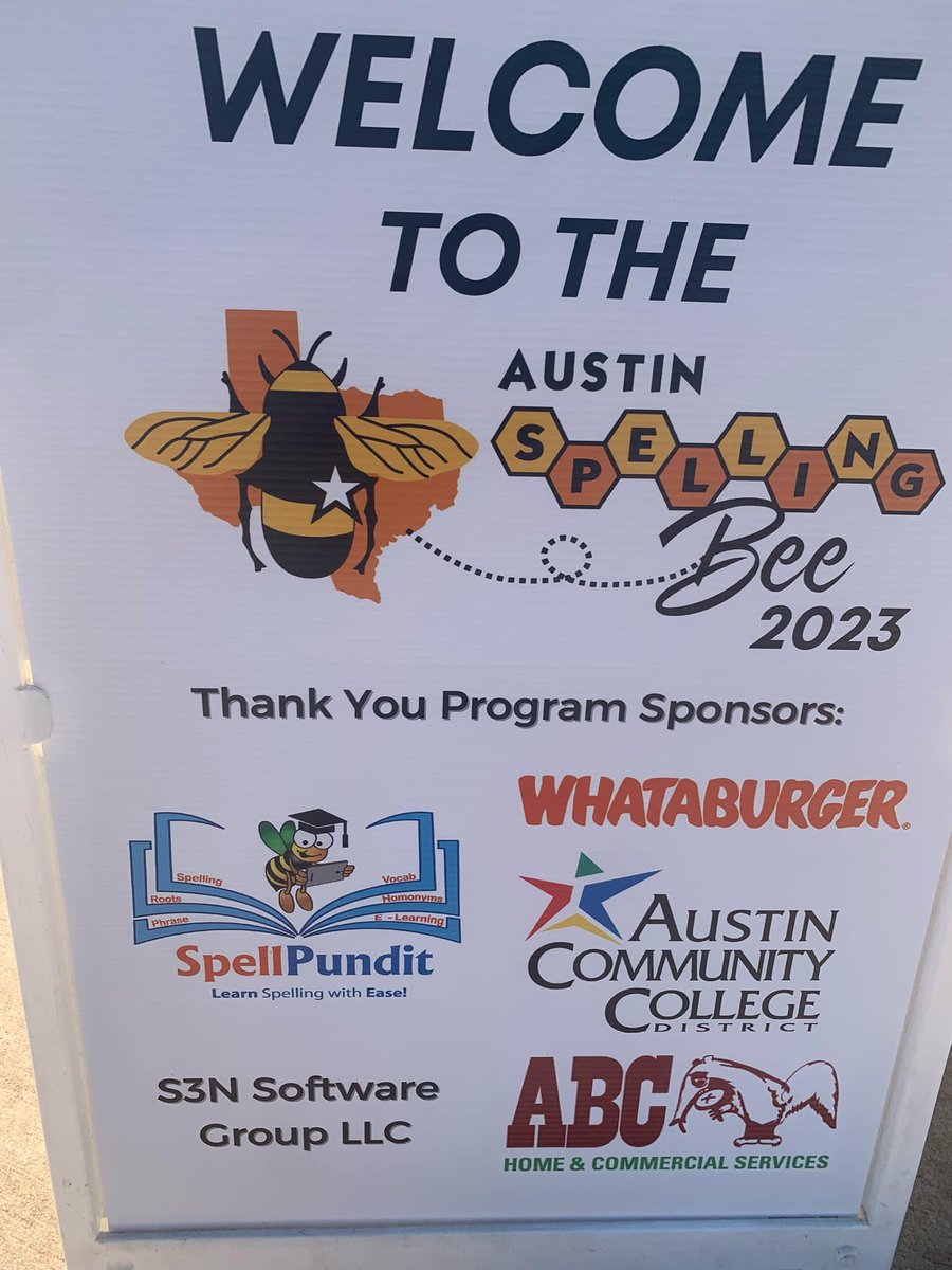 On Saturday, our campus Spelling Bee WINNER, Hridhay, competed in the Austin Area Spelling Bee! We are so proud of you, Hridhay! Way to represent BBE and LHISD. 💜🐝💛#proudtobeBBE