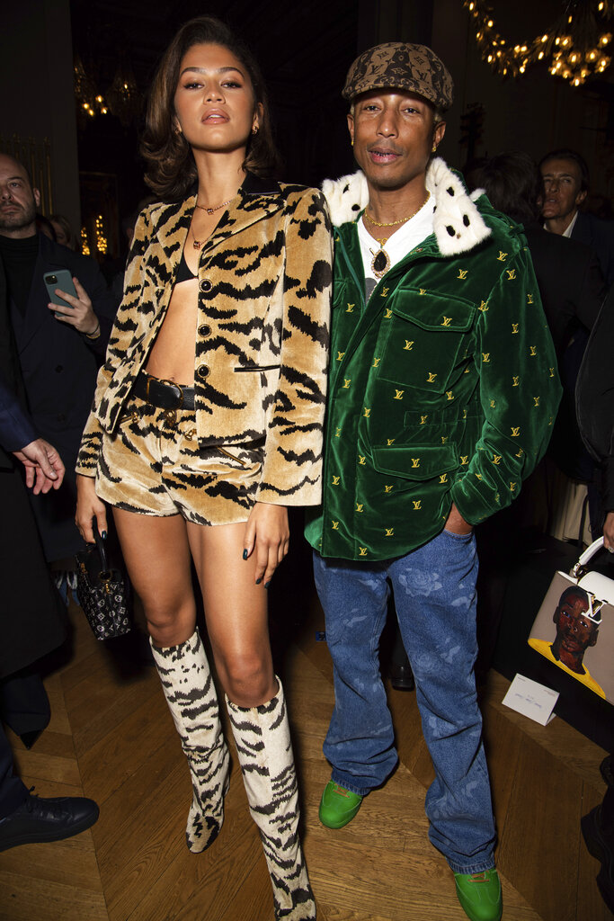 Zendaya, Pharrell Stop Traffic Outside of Louis Vuitton – WWD