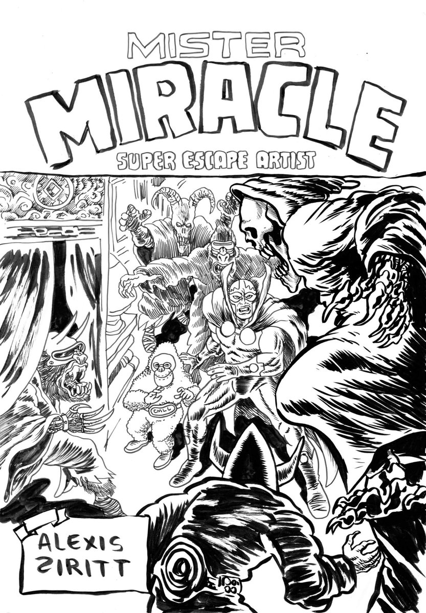 FishTakes's tweet image. New #mistermiracle homage #originalcomicart from @aziritt!