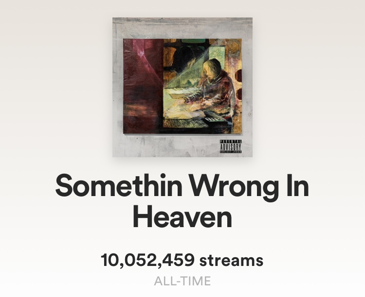 MarlonCraft's tweet photo. 10 mill for this today - made this is 2019. sat on it for 3 years cuz i was in my own head. realized i was buggin and boom - biggest song yet. appreciate everyone slappin my barred out tales of woe lol 🙏🏻 https://t.co/AwLmBEX3Gl