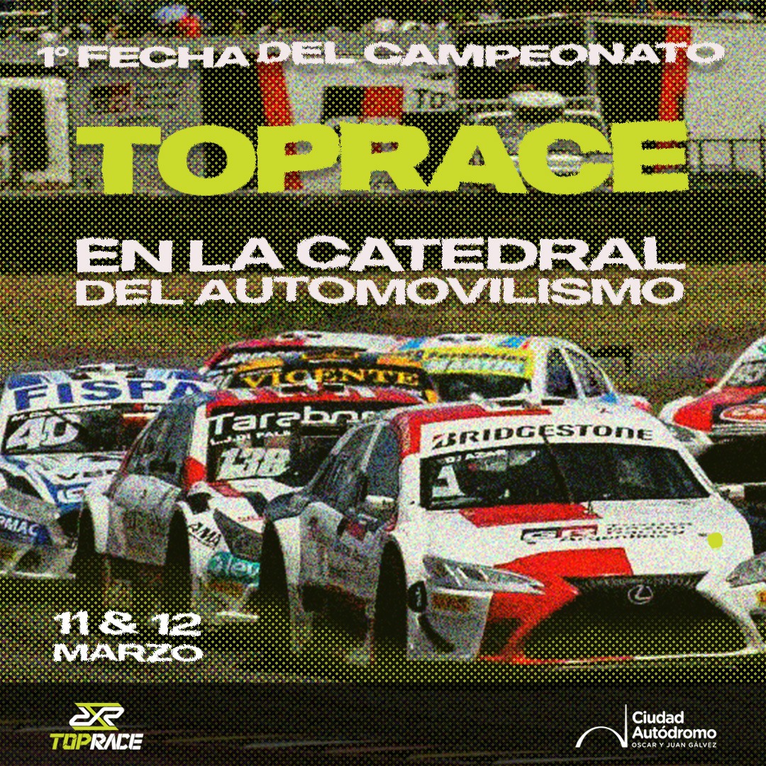 Este sábado 11 y domingo 12 de marzo podes disfrutar de la primera fecha 2023 del @topraceok en #AutodromoBA 🎫 recorda que podes acceder a las entradas desde la web de TOPRACE 🏁