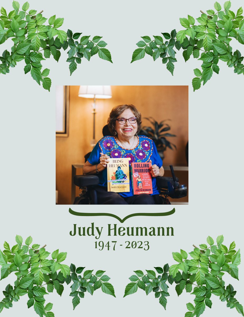 It is with profound sadness that we must say goodbye to Judy Heumann, a national hero, supporter of the Collaborative, and a personal friend to many who will receive this message.
Judy's memorial service will be livestreamed here: judithheumann.com/memorial-servi…