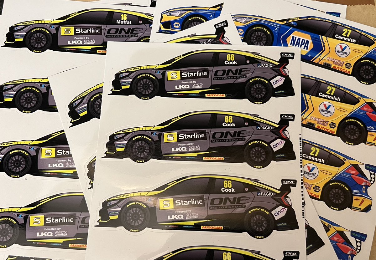 BTCC BLUEPRINTS 2023 PRODUCTS - STICKERS ‼️👇

Thank you Mr Postman! ☺️ Starline Racing &amp; NAPA Racing UK available now ✅ You can get your stickers here 👉 btccblueprints.co.uk/stickers-2023-…

Excels8 Motorsport &amp; West Surrey Racing will be available soon!