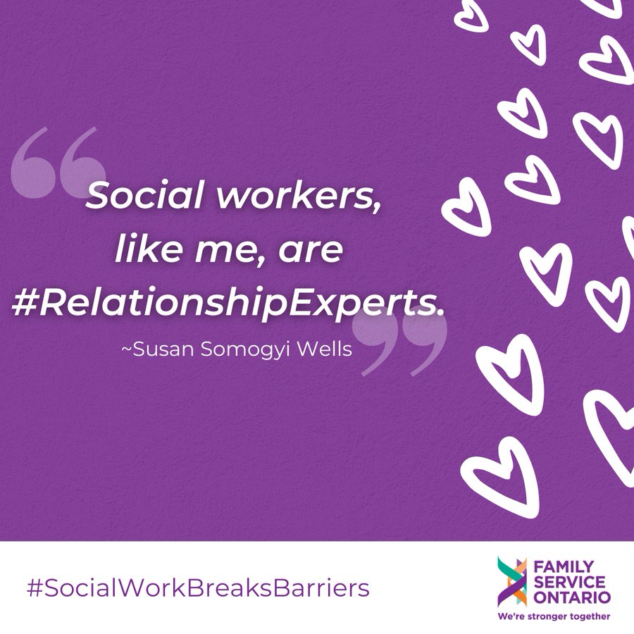 #SocialWorkers know the importance of healthy social supports. That's why #FSO network social workers are #RelationshipExperts helping #Ontario's individuals, couples, families & communities. youtu.be/f0H60-gKrlM #SocialWorkWeek #MobilizingMentalHealth