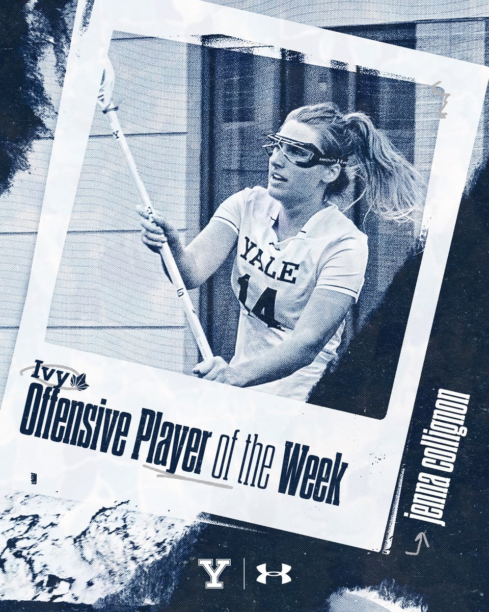 YaleWLacrosse's tweet photo. Congratulations to Jenna Collignon, who has been named the @IvyLeague Offensive Player of the Week for the second time this season!

READ ➡ https://t.co/IdiOs6SNGN

#ThisIsYale https://t.co/Amc0szUVI8
