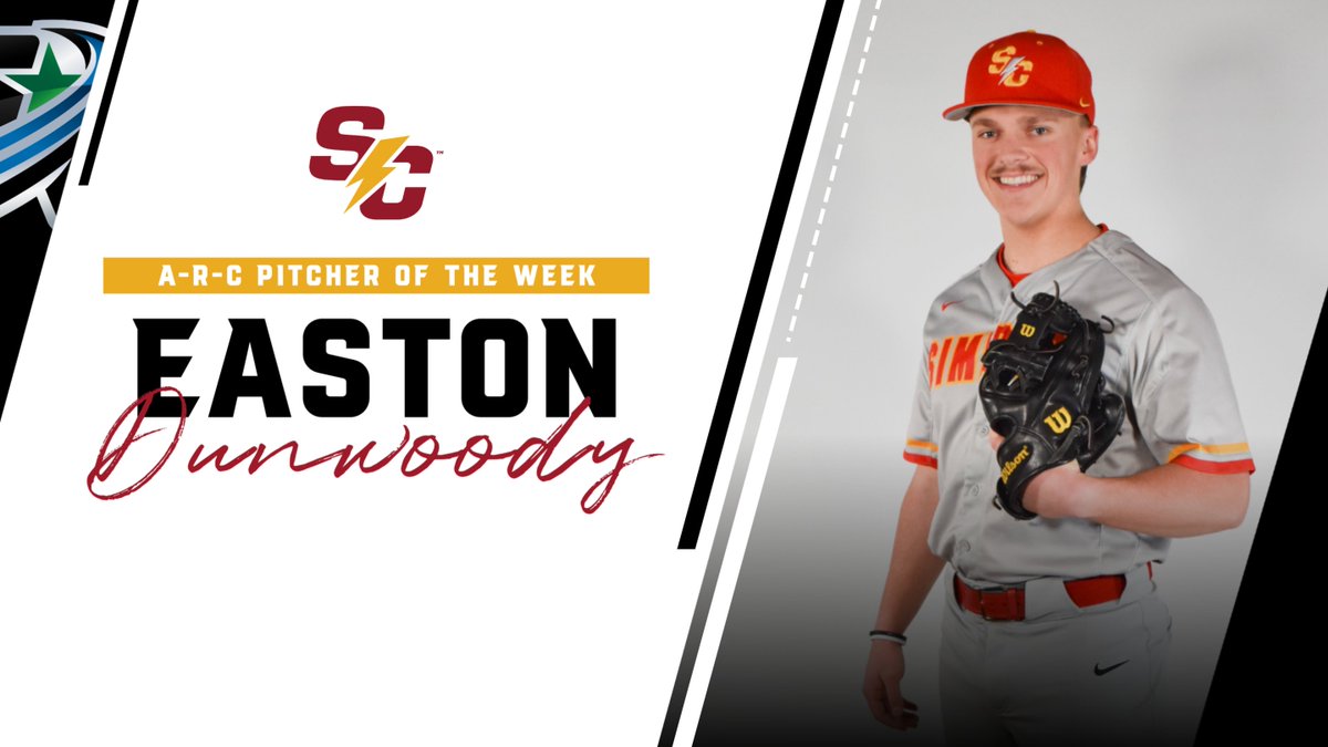 Fresh off his first collegiate win on the mound, <a href="/StormBaseballSC/">Simpson Baseball</a>'s Easton Dunwoody has been named <a href="/AmerRiversConf/">American Rivers Conference (A-R-C)</a> Pitcher of the Week. 

📰 bit.ly/3ZELz6A

#rollriversBSB