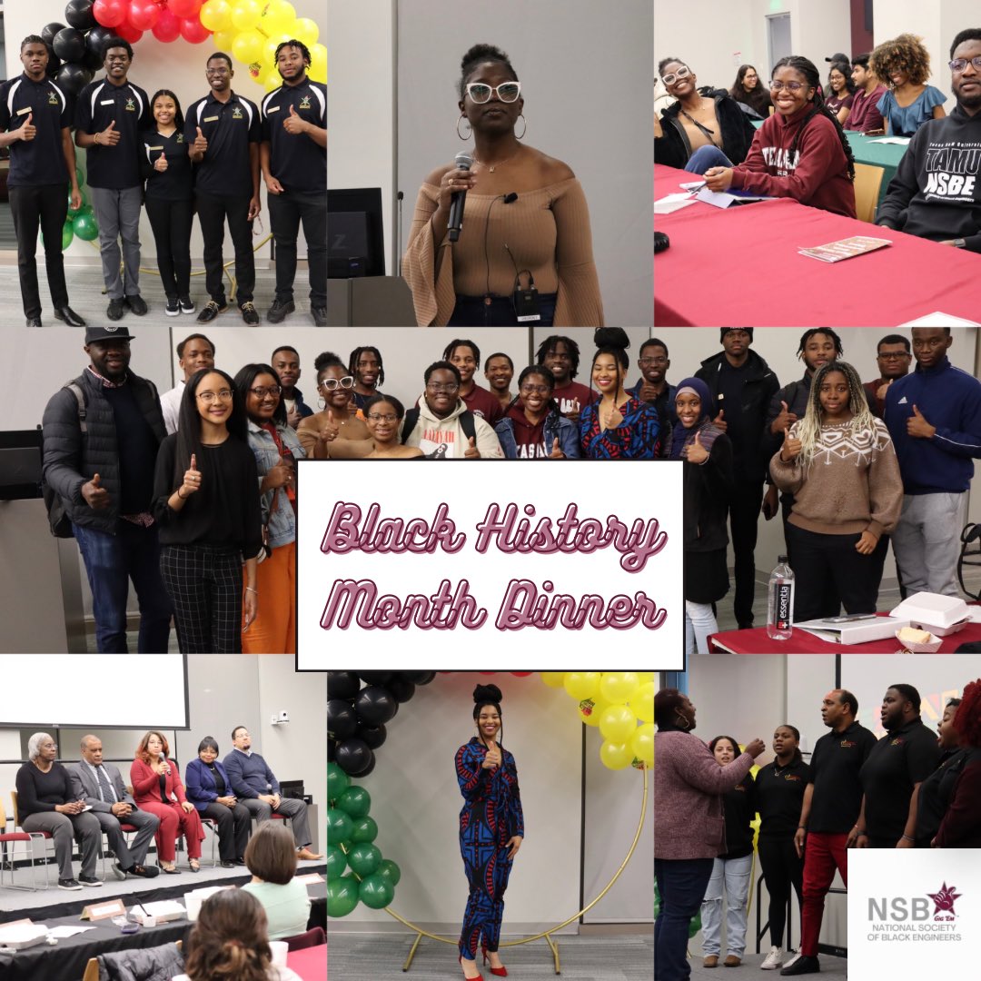 tamunsbe's tweet photo. Thank you to everyone for attending and volunteering for our Black History Month Dinner! Also a special thank you to our panelists for taking time to speak to us! @R5TXZone @R5NSBE https://t.co/EkBNiikbb6