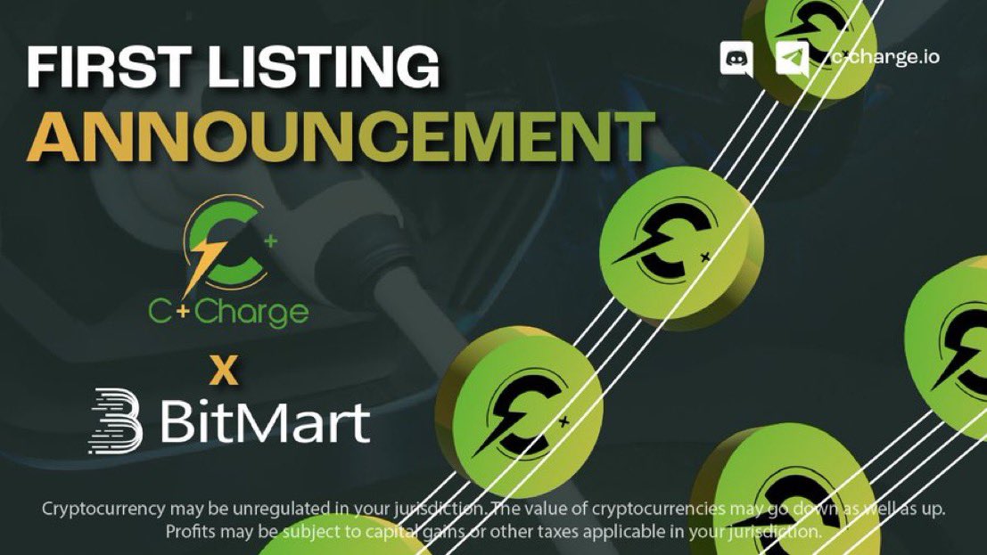 C_ChargeTokenCS's tweet photo. 📣Hey C+Charge Crew!

BIG ANNOUNCEMENT - We are going LIVE on @BitmartExchange soon 🚀

Join our community now and don't miss out on all news about our first #exchange #listing!

https://t.co/Goay05hd4M https://t.co/WbfotPsVfY