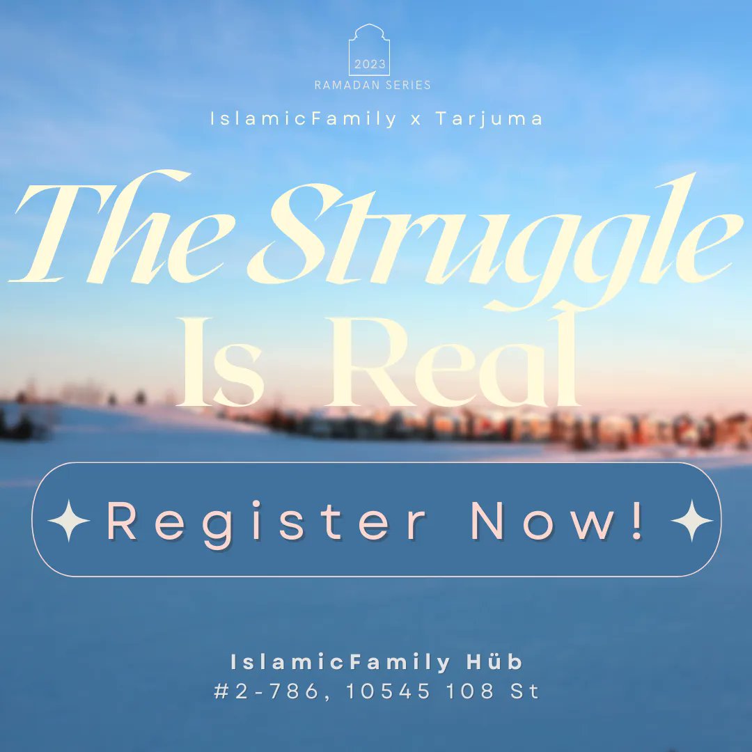 The Struggle is Real! Register for any one or more community iftars here linktr.ee/tarjuma