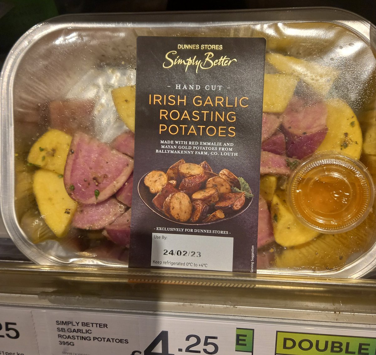 On a shelf, In a Dunnes, Near you!  Our #redemmalie and #mayangold potatoes #ballymakennyfarm