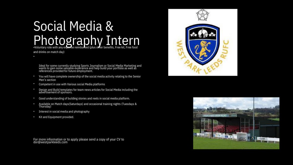 A Great opportunity for someone to build a portfolio to get a start in the industry, as they will design build and own the senior men’s social media platform and posts.