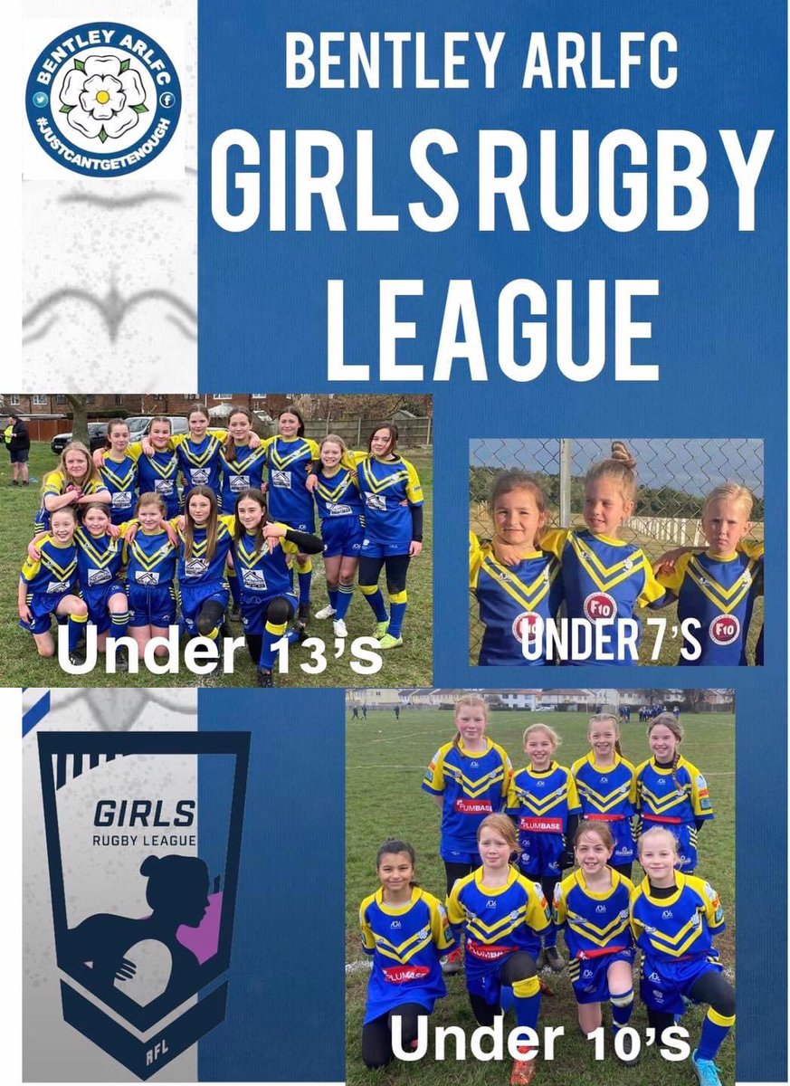 Rugby league not just for the boys!! 

All our teams are looking to add to the squads. 

Contact our page for further information about training and games 💙💛💙💛

<a href="/TheRFL/">Rugby Football League</a> <a href="/YorkshireJunior/">Yorkshire Junior and Youth League</a> <a href="/OfficialNCL/">National Conference League - RL</a> @DoncasterLegacy <a href="/OfficialDVApe/">Don Valley PE Dept.</a> <a href="/OutwoodAdwick/">Outwood Adwick</a> <a href="/DoncasterMoving/">GetDoncasterMoving</a> <a href="/MyDoncaster/">City of Doncaster Council</a>