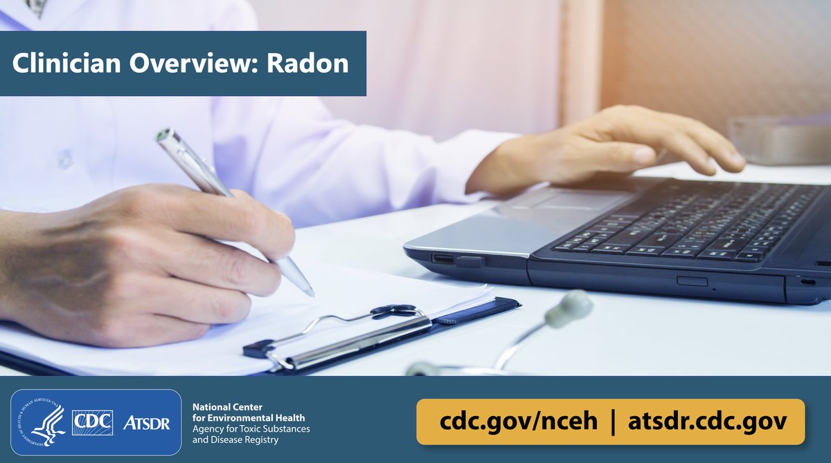 Healthcare professionals: @CDCenvironment has a new educational video that can help you learn about #radon and its health effects. The video discusses how to recognize radon exposure and recommendations to reduce health risks. Watch here: bit.ly/3Z9ur9x