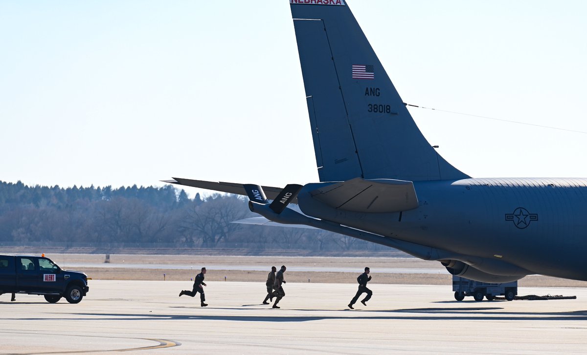 155thARW's tweet photo. FAST RESPONSE
The 155th ARW exercised an alert scramble on March 3, 2023, at the Lincoln Air Force Base, Neb. The 155th ARW conducts these exercises to ensure and help maintain a high state of readiness throughout the wing.
#NEGuard | #Neang | #NationalGuard | #AMC | #StratCom https://t.co/jUE3gAqhSp