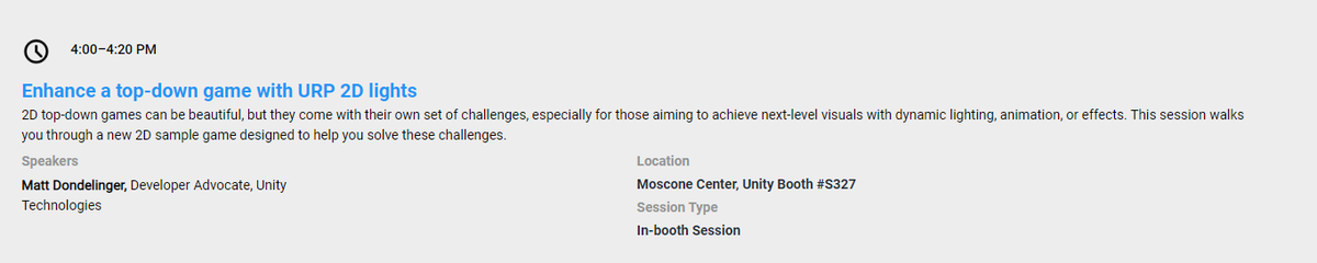 MattDondelinger's tweet photo. While I am at #gdc2023 I will be presenting at the #unity booth. I will be talking about #2dgamedesign and #lighting on Weds March 22nd. Make sure to stop by the booth and check it out. ๐จ๐ผโ๐ซ https://t.co/Z1asEV8V9w