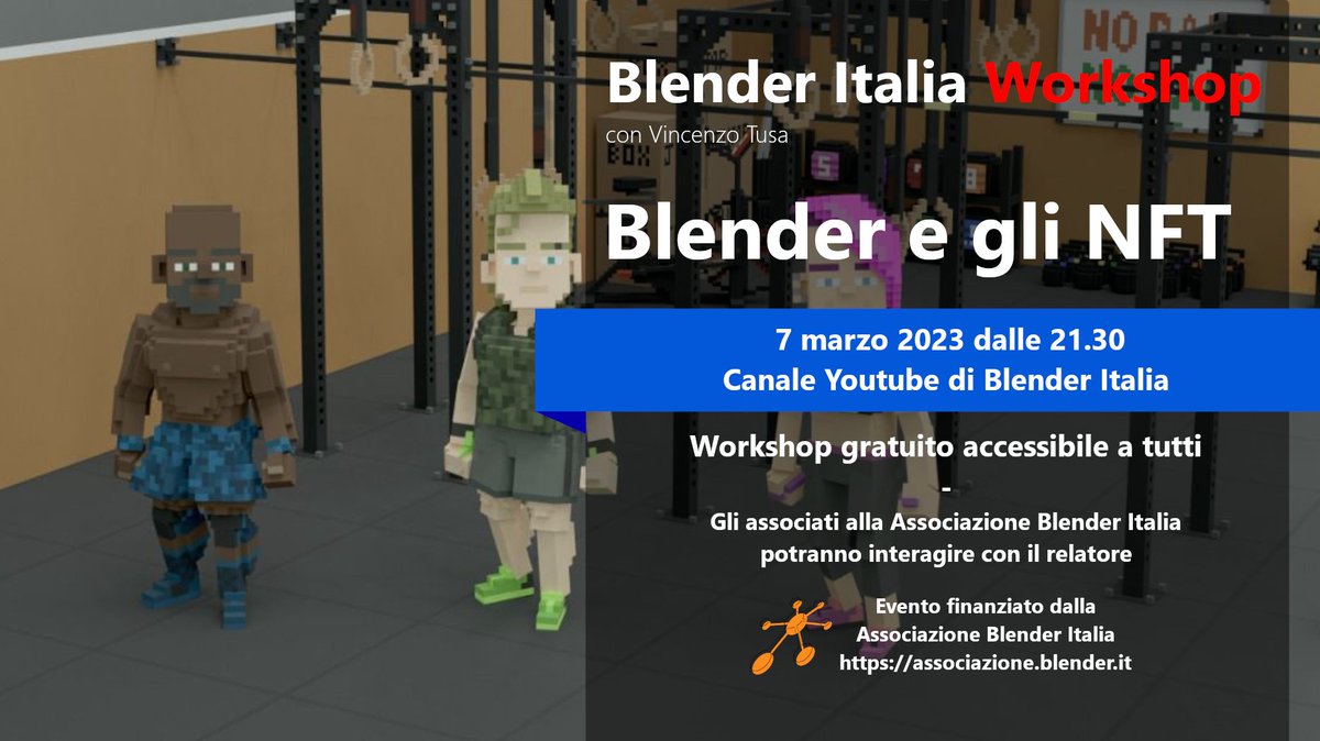 BlenderItalia's tweet photo. Workshop organizzato dalla Associazione Blender Italia
https://t.co/m4wXrCxae6 https://t.co/xBLsUtCa4c