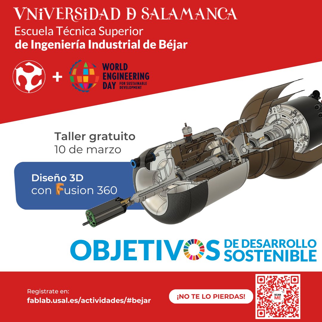FabLabUSALBejar's tweet image. En @FabLabUSALBejar celebramos el Día Mundial de la Ingeniería Sostenible con un curso de diseño 3D con Fusion360

📝Inscríbete: fablab.usal.es/actividades/#b…

📆10 de marzo
⌚10:00 a 14:00
🌍ETSII Béjar 
Trae tu portátil

 #tcue  #fablabusalbejar #ODS  #AseguraTuFuturo #Ingenieria #3D