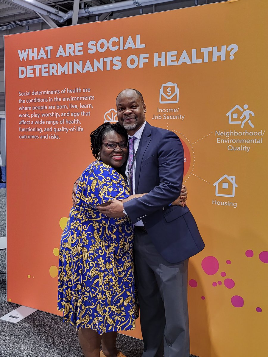 #acc23 health equity hub is THE place for reunions! So wonderful to reunite with my medical school colleague and cardiologist, Pelbreton C. Balfour Jr, MD, ScM, FACC, FSCMR from Univ of Pittsburgh School of Medicine @pitthealthsci #accdiversity #blackdoctors #blackphysicians