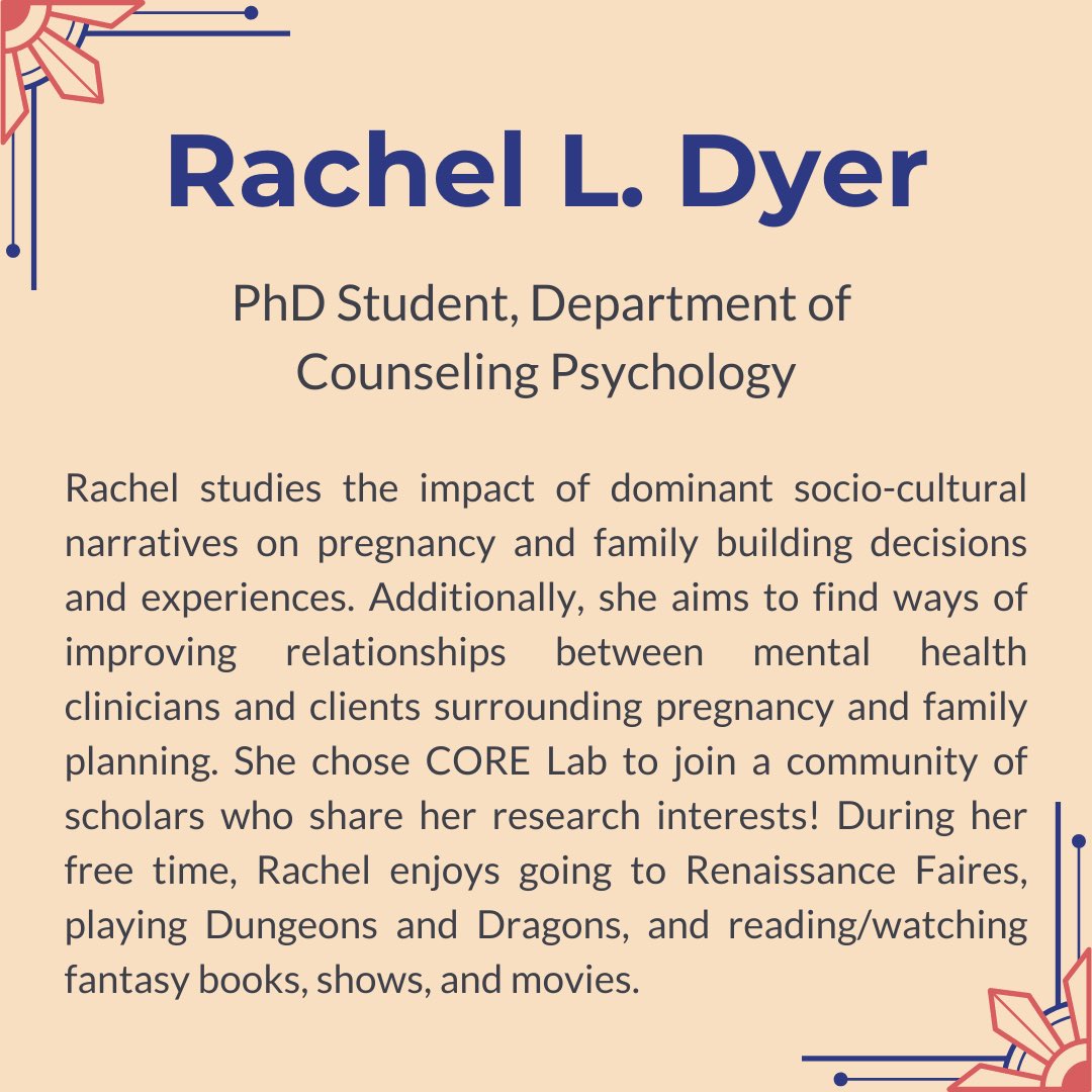 WiscCORE's tweet image. We are delighted to continue highlighting our trainees and their extraordinary work! Up next for Lab Member Mondays we have Rachel L. Dyer! Thank you Rachel for your innovative thinking and dedication to the work that you do for UW CORE! #CORELab
