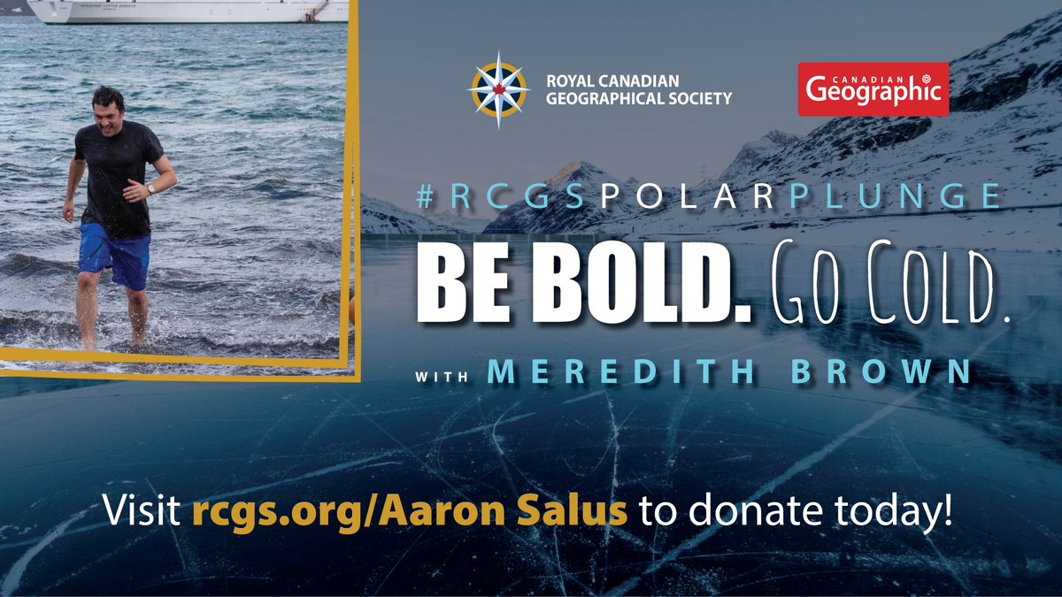 Today I'm doing something BOLD & COLD🥶by participating in the @RCGS_SGRC #RCGSPolarPlunge 
Please donate at rcgs.org/AaronSalus to help support the Society's important #reconciliation #climate #biodiversity and #education work!