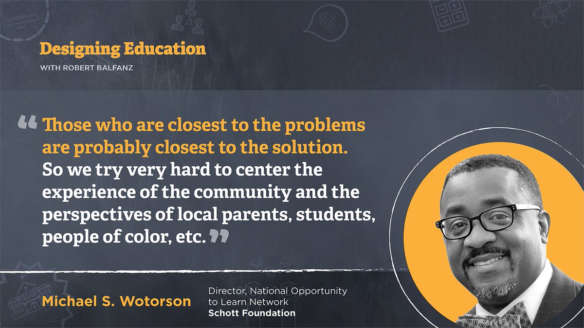 NEW from #DesigningEducation: @bobbalfanz and @schottfound Michael S. Wotorson explore school discipline, education equity, student success systems, and more. designingeducation.every1graduates.org