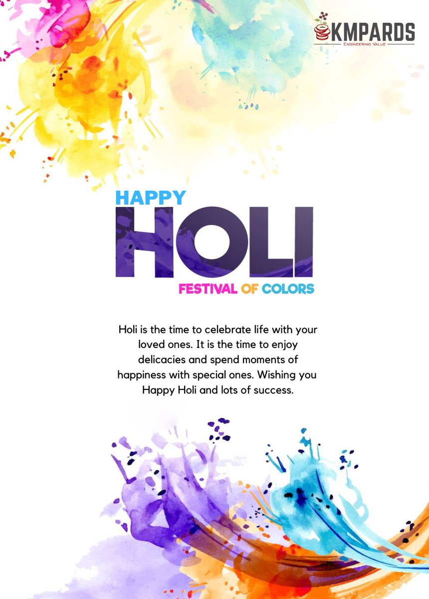 kmpards's tweet photo. Holi is the time to life with your loved ones. It is the time to enjoy delicious and spend moments of happiness with special ones. Wishing you Happy Holi and lots of success.

Happy Holi From Team Kmpards

#happyholi #Kmpards https://t.co/8eibWYhVby