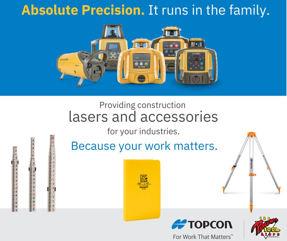 Your construction site will be in the best hands with @topcon_today and accessories! Making sure everything is done quickly and with absolute precision. 

thepowertoolstore.com
bayverte.com
.
.
.
.
#thepowertoolstore #Topcon #ForWorkThatMatters #MagnetConstruct