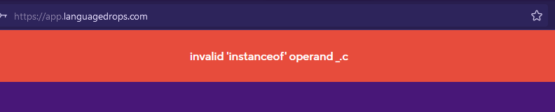 BekaAsdasdasd's tweet photo. hey @language_drops, i keep getting this error and cannot login, and if i refresh and try again i have to do the tutorial all over again despite having an account??? can you help me? https://t.co/8HRtLQ9IAS