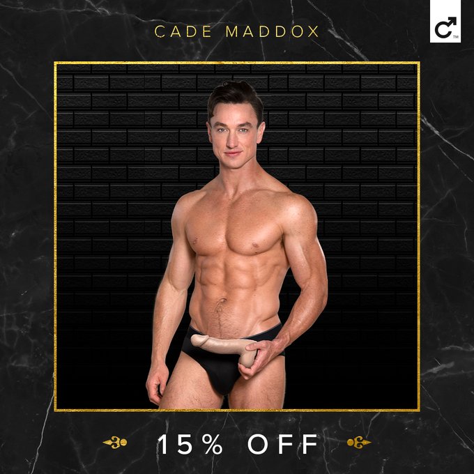 Celebrate the birthday of @CadeMaddoxXx with 15% off his Fleshjack and dildo ALL MONTH LONG! Only at