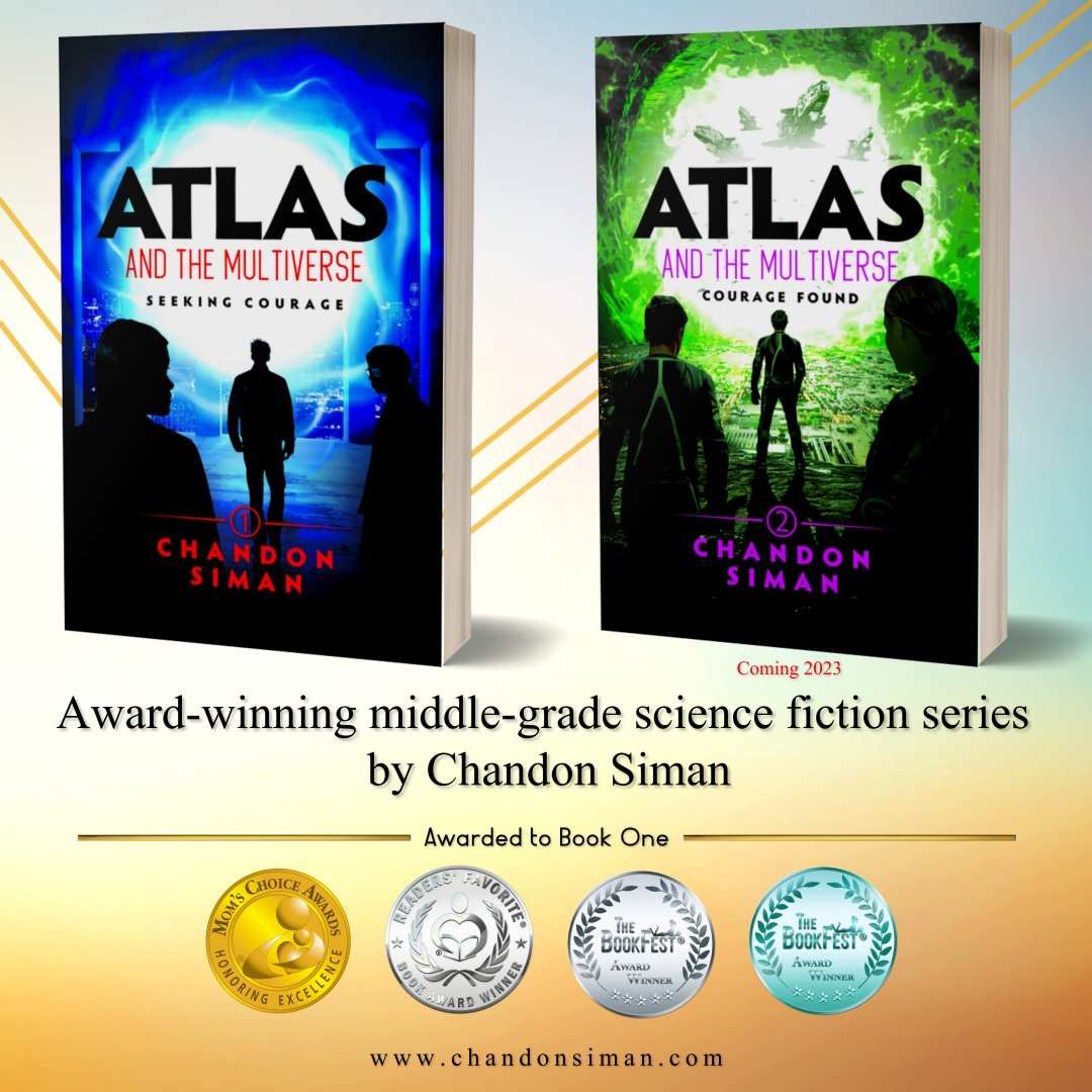 csimanauthor's tweet photo. @blackmdauthor 📚 On his first day of school, a mysterious voice lures him, leaving him with a single clue: Find Dr. Faraday! With the help of his siblings, Lilou and Nico, Atlas goes on a quest into the #Multiverse to find his father.

#scifi 
#middlegrade
#middlegrademarch https://t.co/LYFVcNiw4N