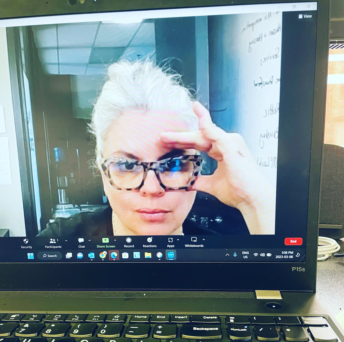 I try to see if anyone notices my broken finger on Zooms. 😂