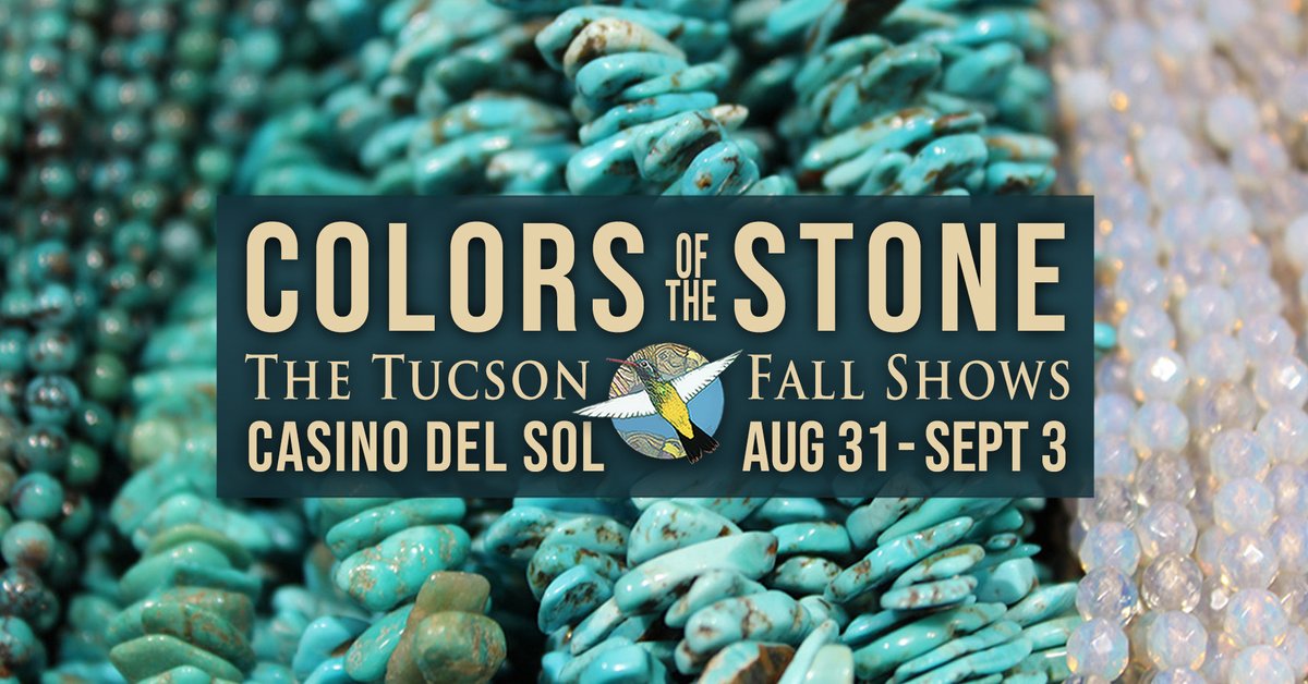 beadanddesign's tweet photo. Mark your calendar for the Fall and Winter Tucson Shows!
Fall Colors of the Stone is Aug 31 - Sept 3 2023
Winter Colors of the Stone is Jan 27 - Feb 3 2024 https://t.co/0b3kIDrOYv