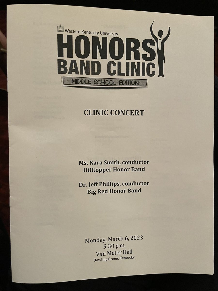 SWMS_Band's tweet image. Congratulations to all the WKU Honors Band students on their fantastic behavior and performance!!  So proud of you!!  🏆🎶